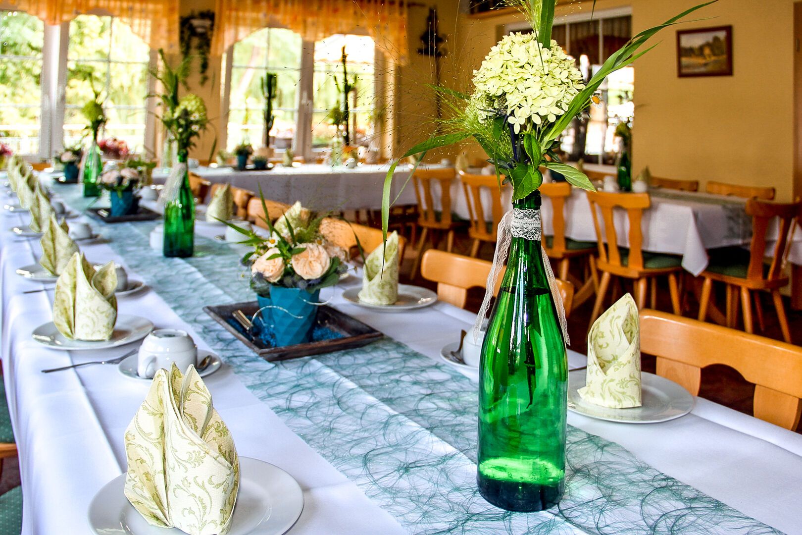 Tischdekoration im Gasthaus